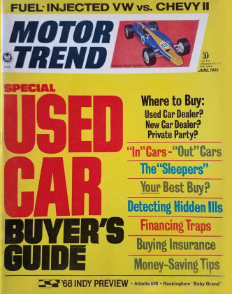 MOTOR TREND 1968 JUNE - BOATTAIL, TURBO vs. TURBINE